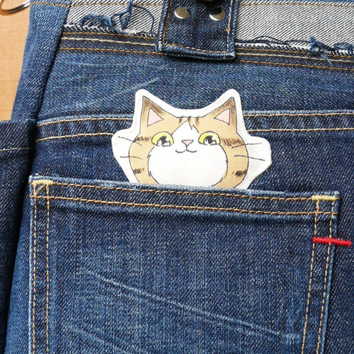 デニムリメイクバッグ（Mサイズ） ファスナー付き ショルダー