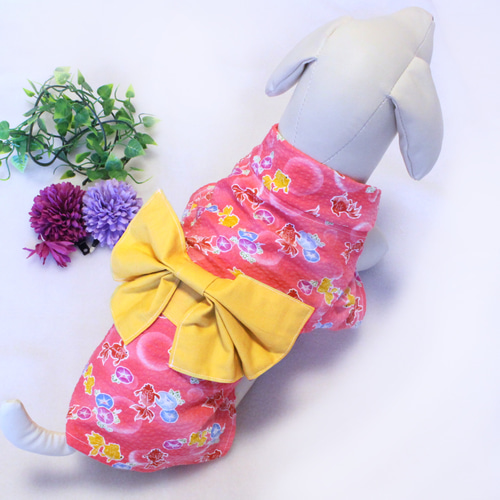 犬服 浴衣<金魚柄ピンク> ペット服・アクセサリー M'sDog 通販