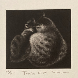 【送料無料】銅版画「Twin Love」シート 1枚目の画像