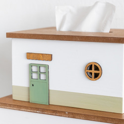 小さな家のティッシュボックス ベッドサイドレストランキャビネットオフィス装飾ティッシュボックス収納 2枚目の画像