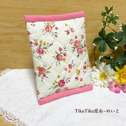 ３つのお花飾りポケットティッシュカバー／ヴェスタピンク(11-3-2) 4枚目の画像