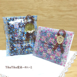 ３つのお花飾りポケットティッシュカバー／ヴェスタピンク(11-3-2) 5枚目の画像