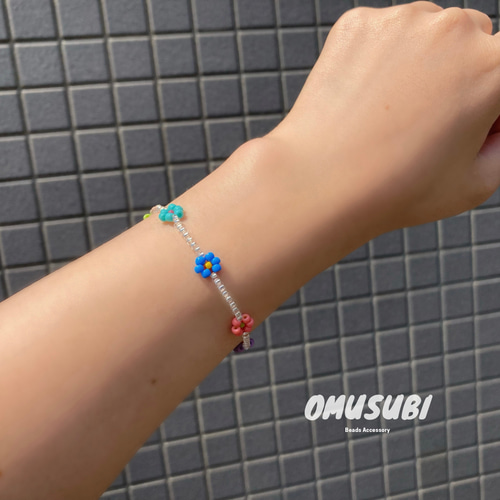 AMBUSH カラフル ビーズ ブレスレット ギフトバッグ付き AMBUSH ブレスレット FLOWER PARACORD BRACELET
