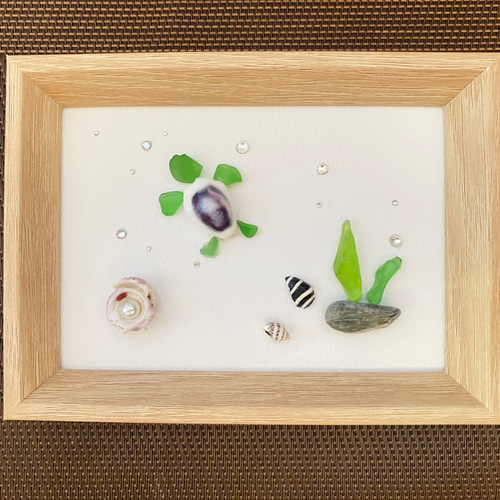 沖縄シーグラス】ウミガメさんと海の中 沖縄の海からの贈り物 その他