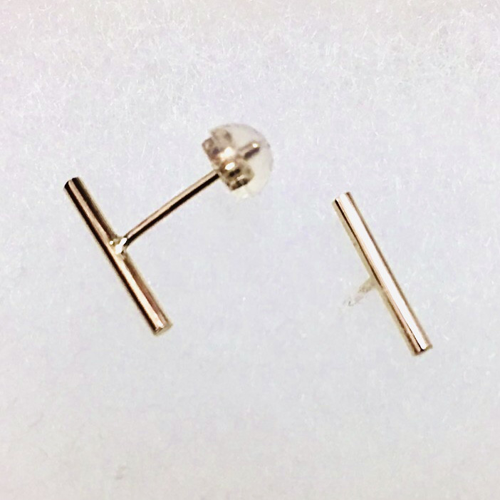 つけっぱなしOK！バーピアス　【受注制作】