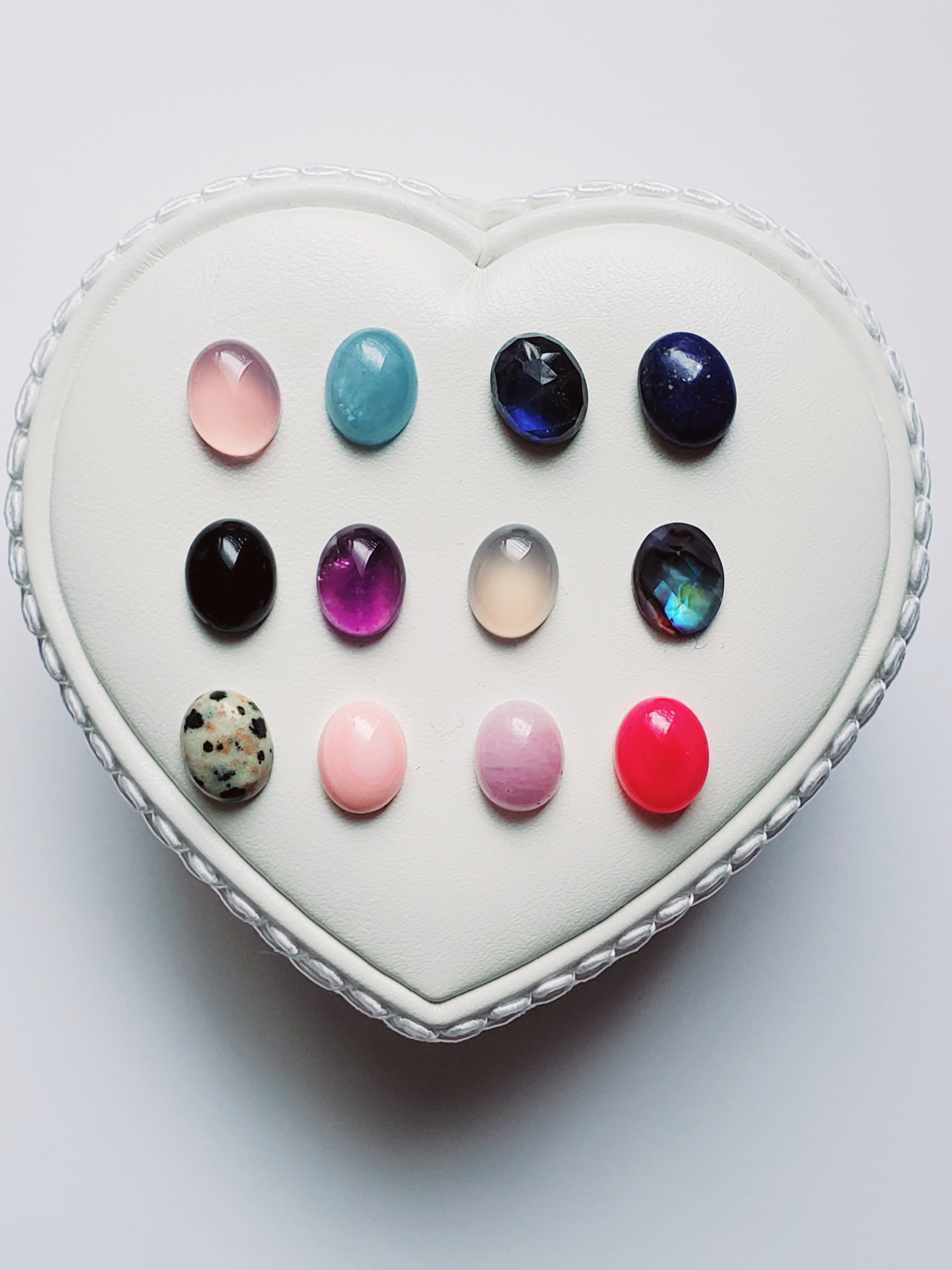 夏の福袋（2025）石選べるチェーンリング,個性的なシルバーリングミルキーアクアマリン天然石RS-234