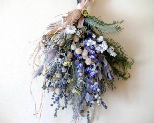 ドライフラワースワッグ  ももいろ　ラベンダー ドライフラワースワッグ ももいろ ラベンダー インテリア・生活道具