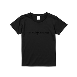 MariaFrancoise 日本限定筆記体ロゴ　Tシャツ　ブラック 4枚目の画像