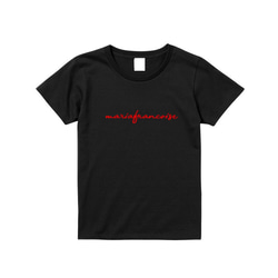 MariaFrancoise 日本限定筆記体ロゴ　Tシャツ　ブラック 2枚目の画像