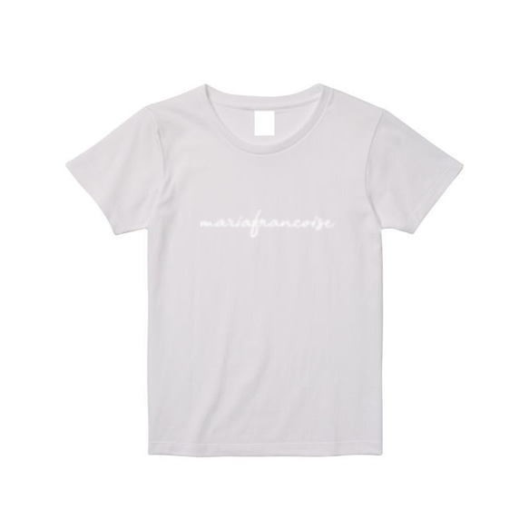 MariaFrancoise 日本限定筆記体ロゴ　Tシャツ　ホワイト 3枚目の画像