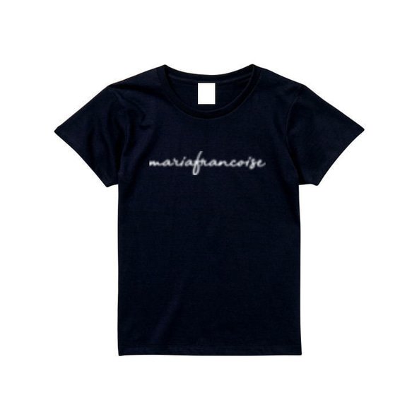 MariaFrancoise 日本限定筆記体ロゴ　Tシャツ　インディゴ 3枚目の画像