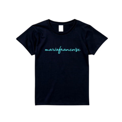 MariaFrancoise 日本限定筆記体ロゴ　Tシャツ　インディゴ 6枚目の画像