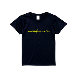 MariaFrancoise 日本限定筆記体ロゴ　Tシャツ　インディゴ 1枚目の画像