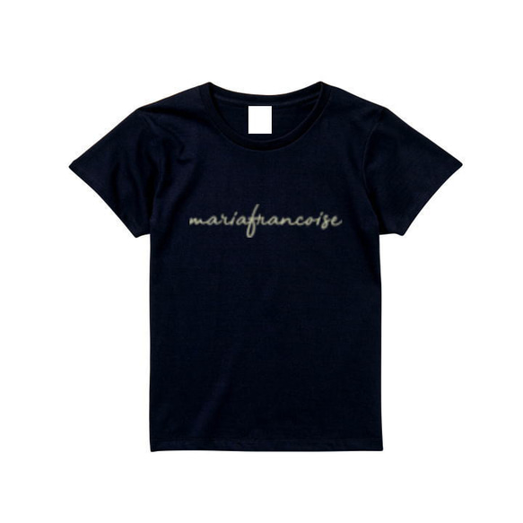 MariaFrancoise 日本限定筆記体ロゴ　Tシャツ　インディゴ 7枚目の画像