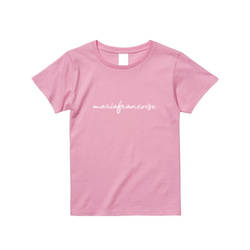 MariaFrancoise 日本限定筆記体ロゴ　Tシャツ　ピンク 3枚目の画像