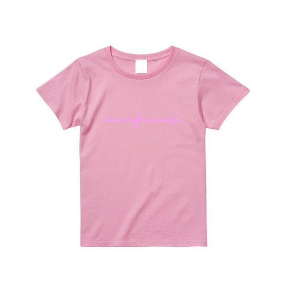 MariaFrancoise 日本限定筆記体ロゴ　Tシャツ　ピンク 5枚目の画像