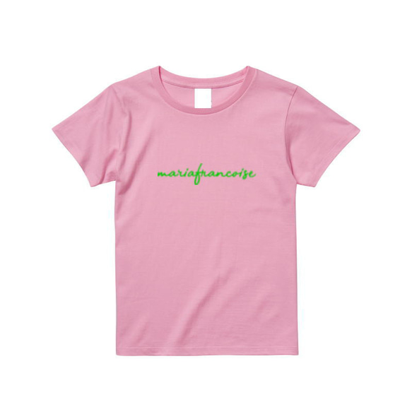 MariaFrancoise 日本限定筆記体ロゴ　Tシャツ　ピンク 8枚目の画像