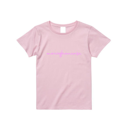 MariaFrancoise 日本限定筆記体ロゴ　Tシャツ　ハイライトピンク 5枚目の画像
