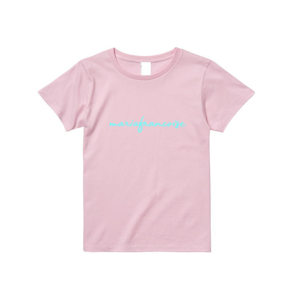 MariaFrancoise 日本限定筆記体ロゴ　Tシャツ　ハイライトピンク 6枚目の画像