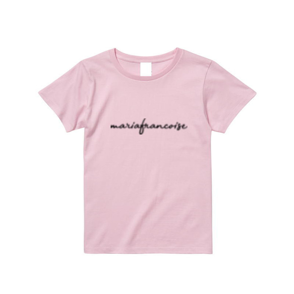 MariaFrancoise 日本限定筆記体ロゴ　Tシャツ　ハイライトピンク 4枚目の画像