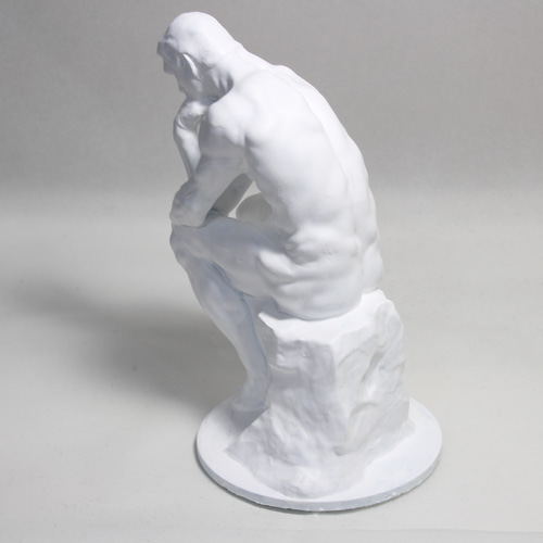 石膏像 デッサン 考える人 ホワイト インテリア 彫刻 置物 レジン 彫刻