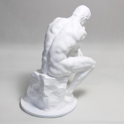石膏像　デッサン　考える人　ホワイト　インテリア　彫刻　置物　レジン 4枚目の画像