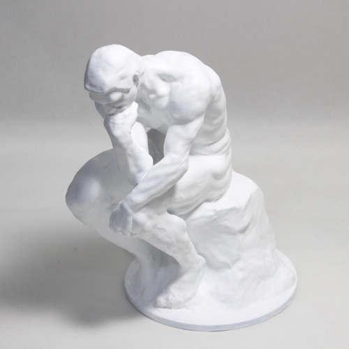 石膏像 デッサン 考える人 ホワイト インテリア 彫刻 置物 レジン 彫刻