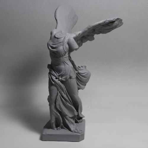 石膏像 デッサン サモトラケのニケ グレー インテリア 彫刻 置物