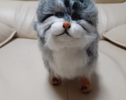 羊毛マヌル猫 羊毛フェルト Kingこうた 通販 16178554｜Creema