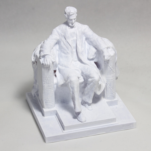 リンカーン像(高さ10cm) 石膏像 デッサン ホワイト インテリア 彫刻