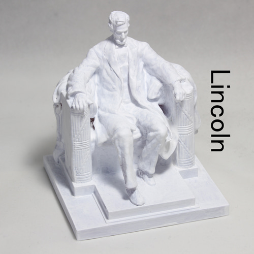 石膏像 デッサン リンカーン像 ホワイト インテリア 彫刻 置物 レジン