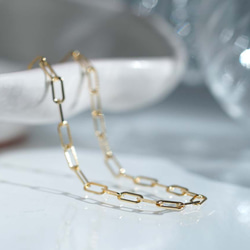 送料無料】K18 クリップチェーン ブレスレット 幅2.64mm ブレスレット