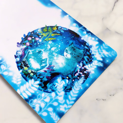 『猫と群青色の森』メッセージカード 3枚目の画像