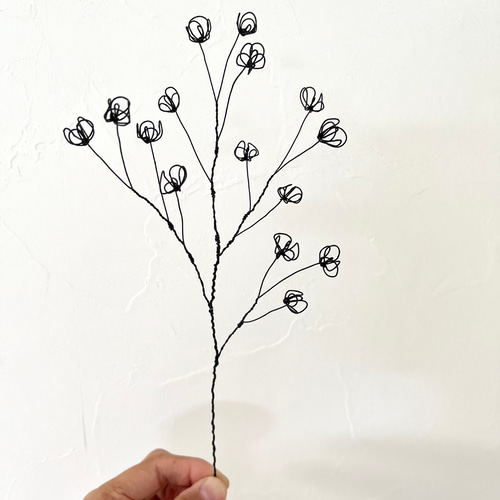 受注制作】かすみ草 一輪挿し ワイヤーアート アートフラワー Ss.art