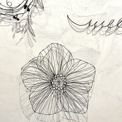 【受注制作】お花のウォールアート　Lサイズ　ワイヤーアート 4枚目の画像
