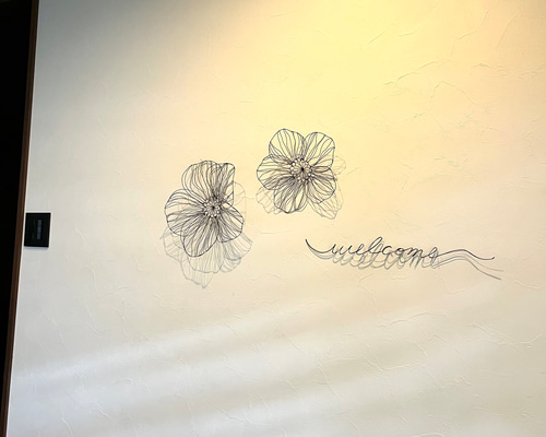 受注制作】お花のウォールアート Mサイズ ワイヤーアート ウォール