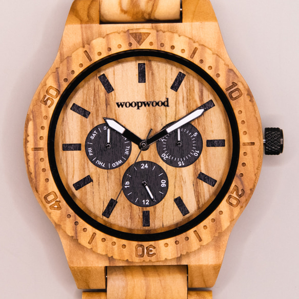 木製腕時計 UKA OLIVE 腕時計 木の時計 オリーブ クリスマス 7枚目の画像