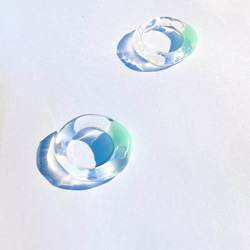 melt（clear×green）/ガラスのリング 1枚目の画像