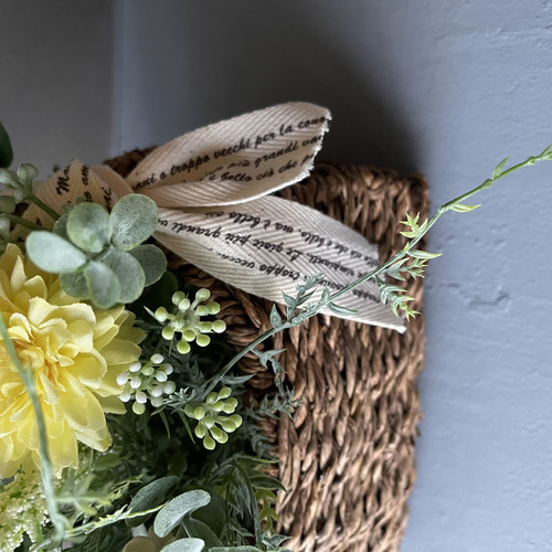 ちょこんとバスケットアレンジ ラベンダーver アートフラワー