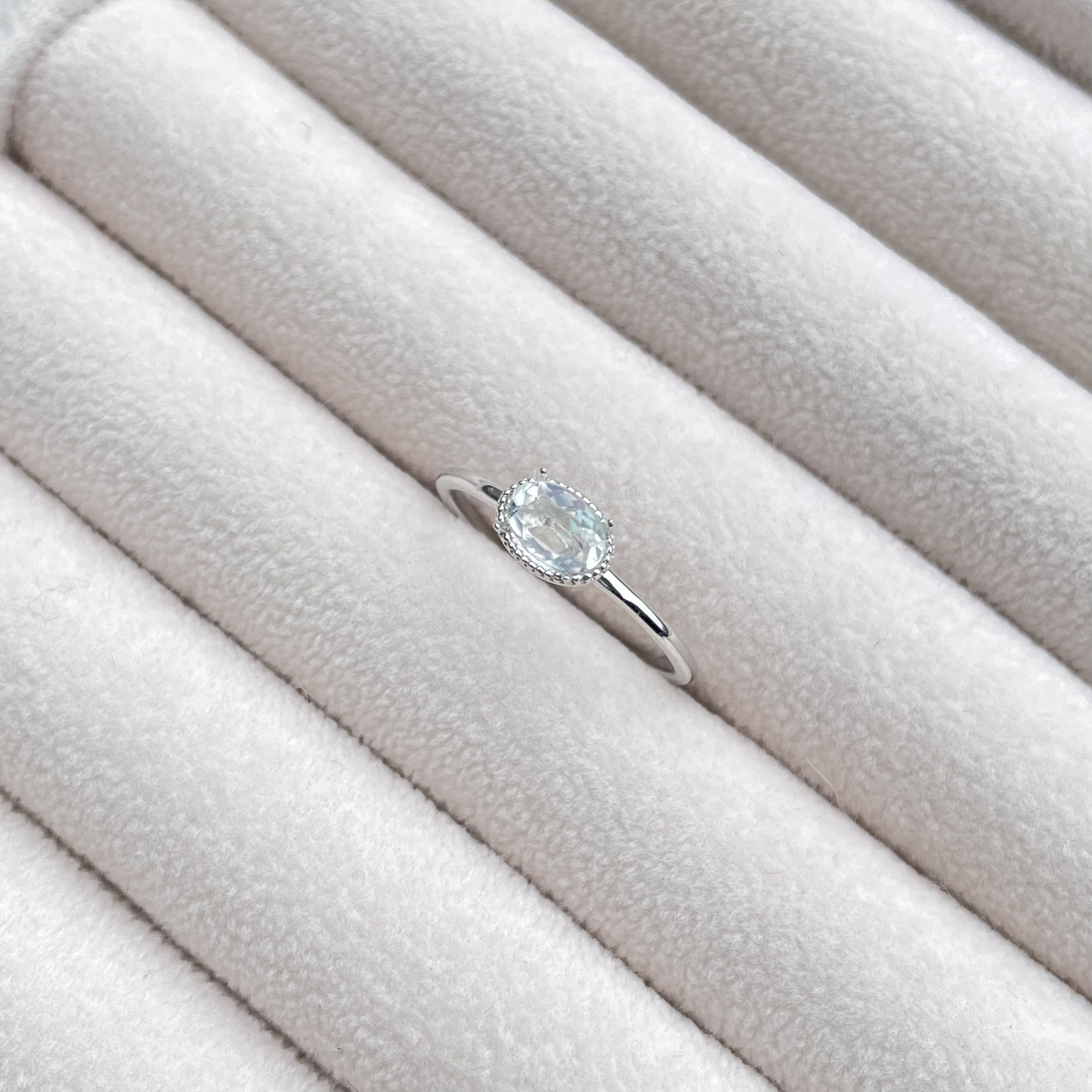 ムーンストーン☆天然石リング／SV925 k18オリジナルリング／Anuenue