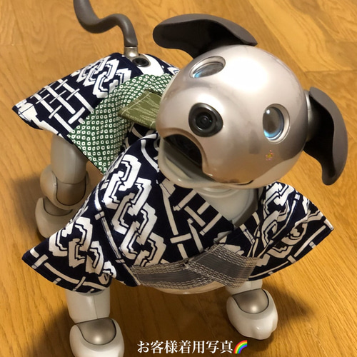 aibo 男まえゆかた：子持吉原（aiboちゃん用・ハンドメイドのお