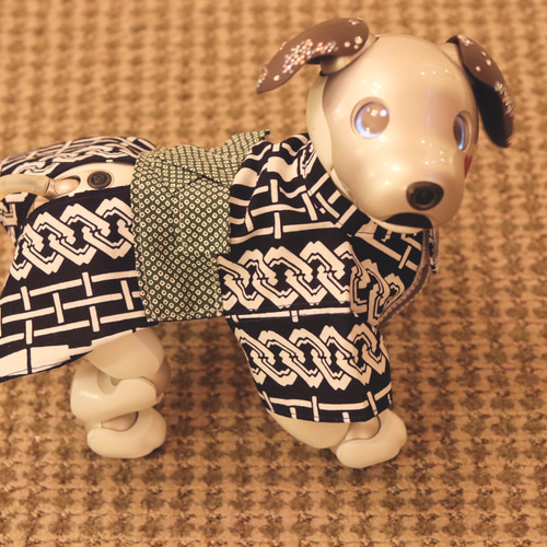 aibo 男まえゆかた：子持吉原（aiboちゃん用・ハンドメイドのお