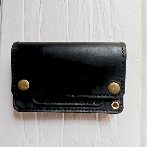 手染めと手縫いで仕上げたショートトラッカーウォレット 手染めと手縫いで仕上げたショートトラッカーウォレット 手染めと