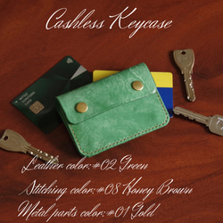 【キャッシュレスキーケース】カードケース　キーケース　イタリアンレザー　母の日　名入れ　-minimalista- 10枚目の画像