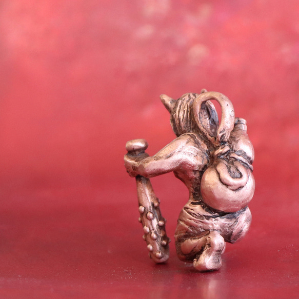 ピンクの妖怪 酒吞童子ネックレス　 （659-777/純銅製） 6枚目の画像