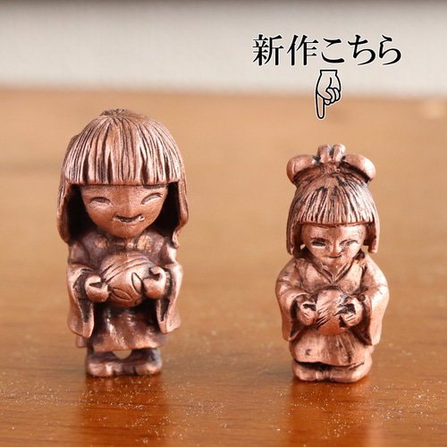 ピンクの妖怪 座敷わらしネックレス （659-776/純銅製
