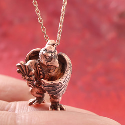 天狗面　天狗　アクセサリー 妖怪 ミニ烏天狗 ネックレス （659-775/純銅製） | Do_goods