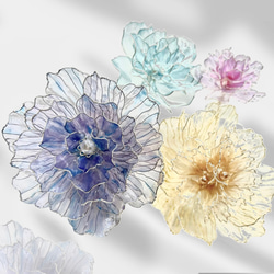 牡丹 と 芍薬 の 髪飾り ⭐︎ アメリカンフラワー コーム Nami's