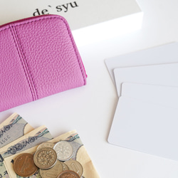 高級シュランケンカーフミニ財布　（サーフ）　エクセラファスナー使用　可愛らしサイズ感　手のひらサイズ 1枚目の画像