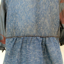 ７２２４　麻の上布と大島紬で作ったプルオーバー　＃送料無料 14枚目の画像